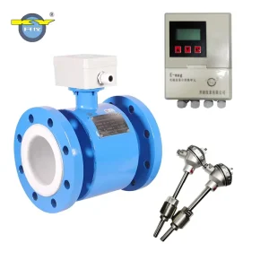Electromagnetic Flowmeter Heat Meter (BTU) 4-20mA RS485 Magnetic Flow Meter with Temperature Sensors for Liquid Measurement