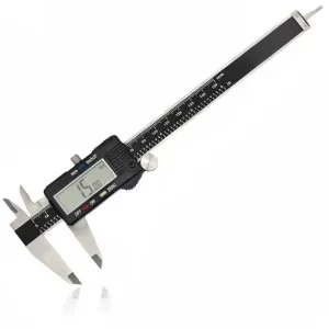 Electronic Digital Caliper 0-150mm Stainless Steel Construction Large LCD Screen Quick Change Button