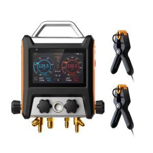 Elitech MS 4000 Intelligent HVAC 4 Way Refrigerants Digital Manifold Gauge Micron Vacuum Gauge Transmitter With Temp Clamps