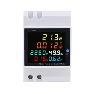 Energy Meter with LCD Display for Single/Three Phase Voltage Monitoring Industrial & Household Use 0-9999.9 kWh Range