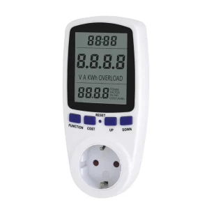 Europe Standard Power Analyzer Energy Monitor Meter with LCD Display CE Certified Built in Rechargeable Battery