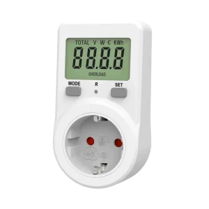 European Industrial LCD Smart Socket Power Energy Meter Billing Class 1.0 Accuracy 16A Current 2 Outlets Tamper