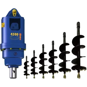 Excavator mounted Screw Drilling and Piling Machine with Cylinder Gearbox Core Components