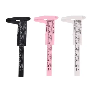 Eyebrow Measuring Ruler Vernier Caliper 8cm Plastic Permanent Makeup Tool with Eyebrow Stencil TH014