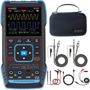 FNIRSI 2C53T Upgrade 2pcs 10X Probe 3in1 Digital Oscilloscope Multimeter Signal Generator 50MHz Bandwidth 2 Channel 20000 Counts