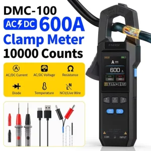 FNIRSI DMC 100 600A 1000V Digital Clamp Multimeter 10000 Counts AC DC Tester Electrical Tool