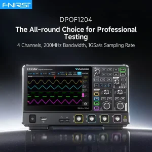 FNIRSI DPOF1204 4-Channel Benchtop Digital Oscilloscope 200MHz Bandwidth 1GSa/s Sampling Rate Bus Decoding