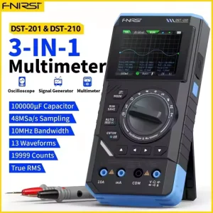 FNIRSI DST-210 Handheld 3 in 1 48MSa/s 10MHz Brightness Adjustable Handheld Digital Oscilloscope Signal Generator