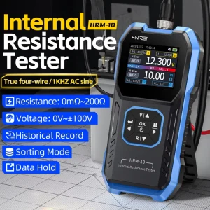 FNIRSI HRM 10 True Four wire Measurement Handheld High precision Internal Resistance Meter Voltage Tester Battery Tester