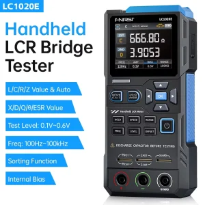 FNIRSI LC1020E Handheld LCD Digital Bridge LCR Meter Auto-Ranging Inductance Capacitance Resistance Measurement Tool