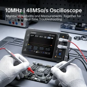 FNIRSI TMP 610S 3-in-1 Tablet Digital Multimeter Oscilloscope Signal Generator 10MHz Bandwidth 48MSa/s 4.5 Digit Touch Screen