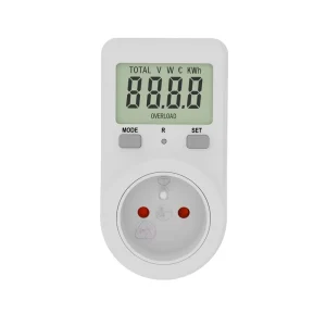 FR Single Phase LED Display Smart Socket Power Meter with Energy Metering and Billing Function Class 1.0 Accuracy 230V 16A