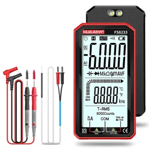 FS8233 Smart Digital Multimeter 1000V 10A Auto Range Tester True RMS AC DC DMM Multitester with Ohm Hz Capacitance REL