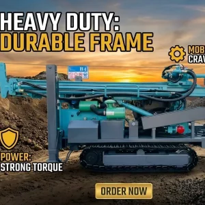 FY350 350m Hydraulic Crawler Water Well Drilling Rig Machine Crawler Mounted Deep Borehole Drilling Machine with Yuchai Engine