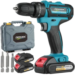 Factory Borehole Drilling Machine Torque Screwdriver 21V Cordless Drill Lithium Battery Power Tools Kit Impact Drill