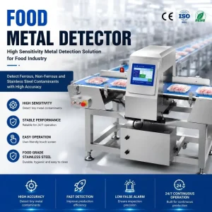 Factory Direct Industrial Metal Detector Machine for Food Packaging and Processing Line