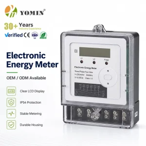 Factory Direct Sale ISO 9001 50HZ 60HZ Bidirectional Eletronic Energy Meter Two Phase LCD Display Power Meter Energy Meters