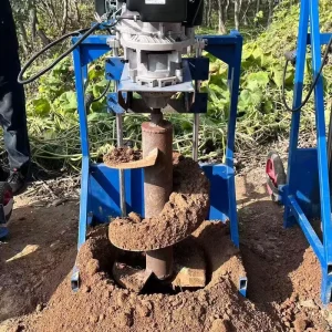 Factory Farm Portable Hole Digger 40cm 60cm Gasoline Diesel Powered Max.80cm Drilling Depth Motor Engine Ground Drilling Machine