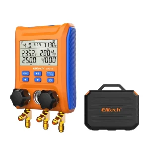 Factory Industrial Digital Manifold Gauge 2-Way Valve Thermometer Clamps HVAC Systems LMG-10 OEM Assembly Tool
