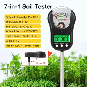 Factory New Soil Fertility Sensor Compact 7 in 1 Soil Tester Suitable Accurate Multi Index Soil Parameter Testing