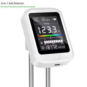 Factory Price 6 in 1 Soil Tester pH Meter Moisture Light Temperature Humidity Fertility Tester for Garden Plants Lawn Farm