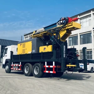 Factory Price Diesel Powered 600M Deep Drilling Machine Truck mounted Water Well Drilling Rig with Pump Max 600m on HOWO Truck