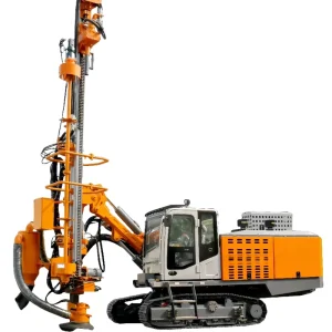 Factory Priced DTH Blast Hole Drilling Rig Hydraulic Rotary Granite Drilling Machinery Pump Engine Crawler Rock Drilling Rig