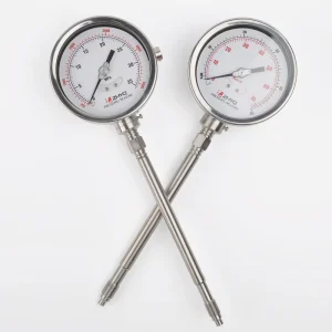 Factory Supply PT124Y-610 High Temperature Stainless Steel 304 Rigid Pressure Gauge, 1.6%FS Accuracy, 350 Max Temperature