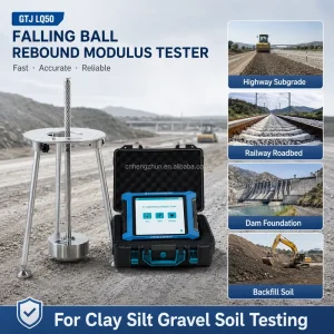Falling Ball Rebound Modulus Tester Portable Subgrade Stiffness Analyzer for Clay Gravel Foundation Inspection