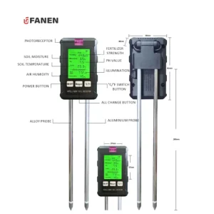Fanen NPK pH Fertility Nutrient 6 in 1 Soil PH Meter