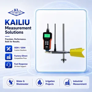 Fast Response Battery powered Measuring Rod Handheld Current Digital Water Flow Rate Velocity Meter for Environmental Monitoring