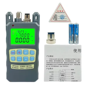 Fiber Optical Cable Tester with Optical Power Meter Red Light Source Visual Fault Locator 7 Wavelengths for SC FC ST Adapters