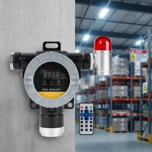 Fixed Single Gas Detector for Oxygen O2 0 30%VOL Explosion Proof ATEX CE Certified Ex d With Sound Light Alarm DR800