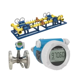 Flow Control Valve Skid Equipped with Proline Prowirl R 200 Flowmeter and Deltabar PMC51B Pressure Transmitter