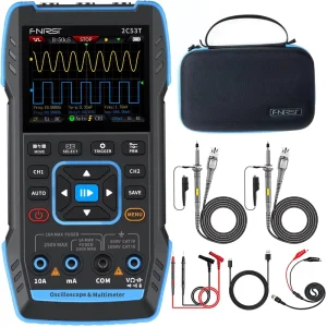 Fnirsi 2C53T Portable 3 in 1 Digital Oscilloscope Signal Generator Multimeter Dual Channel 50MHZ*2 250MS s Handheld Oscilloscope
