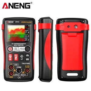 For AR02 Thermal Imaging Multimeters USB Type C Charge 1000V 25000 Counts Tester 250MOhm 5 Digit TFT Display Low Battery