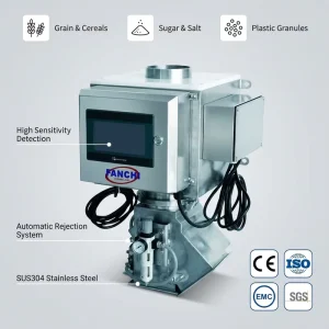 Free Fall Metal Detector for Pre-packaging Inspection of Bulk, Powder and Granule Products