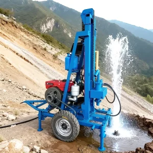 Free Shipping New Diesel Powered Hydraulic Water Well Drilling Rig with Core Components 100m 200m Depth Easy Operation Mining