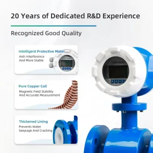 Full Bore DN300 Electromagnetic Flowmeter for Sewage Wastewater Treatment IP68 4-20mA RS485