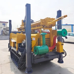 Full Hydraulic Water Well Borehole Drilling Rig Machine with 300m Drilling Capacity for Mud and air Drilling
