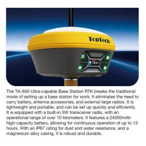 Full Set L30 RTK TK800 Rover RTK Multi-Frequency 5W Base Station 15Km Working Distance IMU GNSS Receiver IP68