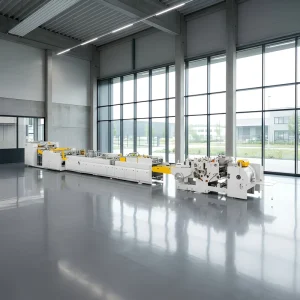 Fully Automatic Sheet Fed Paper Bag Machine Featuring Integrated Top Folding and Specialized Punching Head