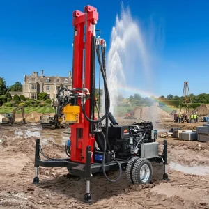 Fully Automatic Wheeled Diesel Water Well Drilling Rig Multi Angle All Strata Hydraulic Well Drilling Water Drilling Machine