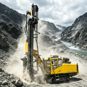 Fully Hydraulic Portable Electric 45kw Rock Borehole Drill Rig Machine with Air Compressor for Kenya