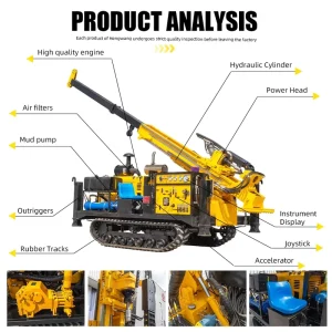 Fully Hydraulic Rope Core Exploration Drilling Rig 600 Meter Deep Diamond Core Mining Drilling Rig