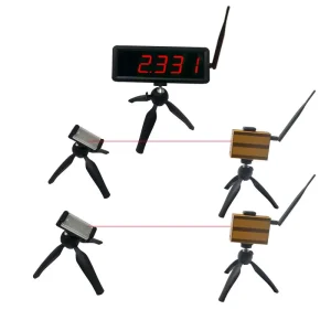 GANXIN Professional Accuracy Electronic Stopwatch LED Race Clock Running Speed Tracker Sprints Timing Gates Wireless Laser Timer