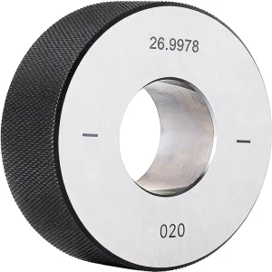 GCr15 NPT Screw Thread Ring Plug Gauge, 0.01mm Inner Hole Measurement, 20 Degree, 1/2″-14 NPT