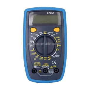 GT DT33C Industrial Digital Multimeter Blue Backlight Oscilloscope 130x73x37mm 8 Bit Resolution 100MSa/s