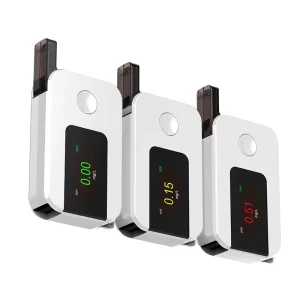 GaoX K1 Keychain Alcohol Tester Fuel Cell Digital High Accuracy Breathalyzer Removable Mouthpiece 1s Response Time Lithium