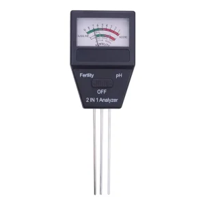 Gardening Tools 2 in 1 Soil PH Meter Fertility Tester with 3 Probes for Gardening Outdoor Tool